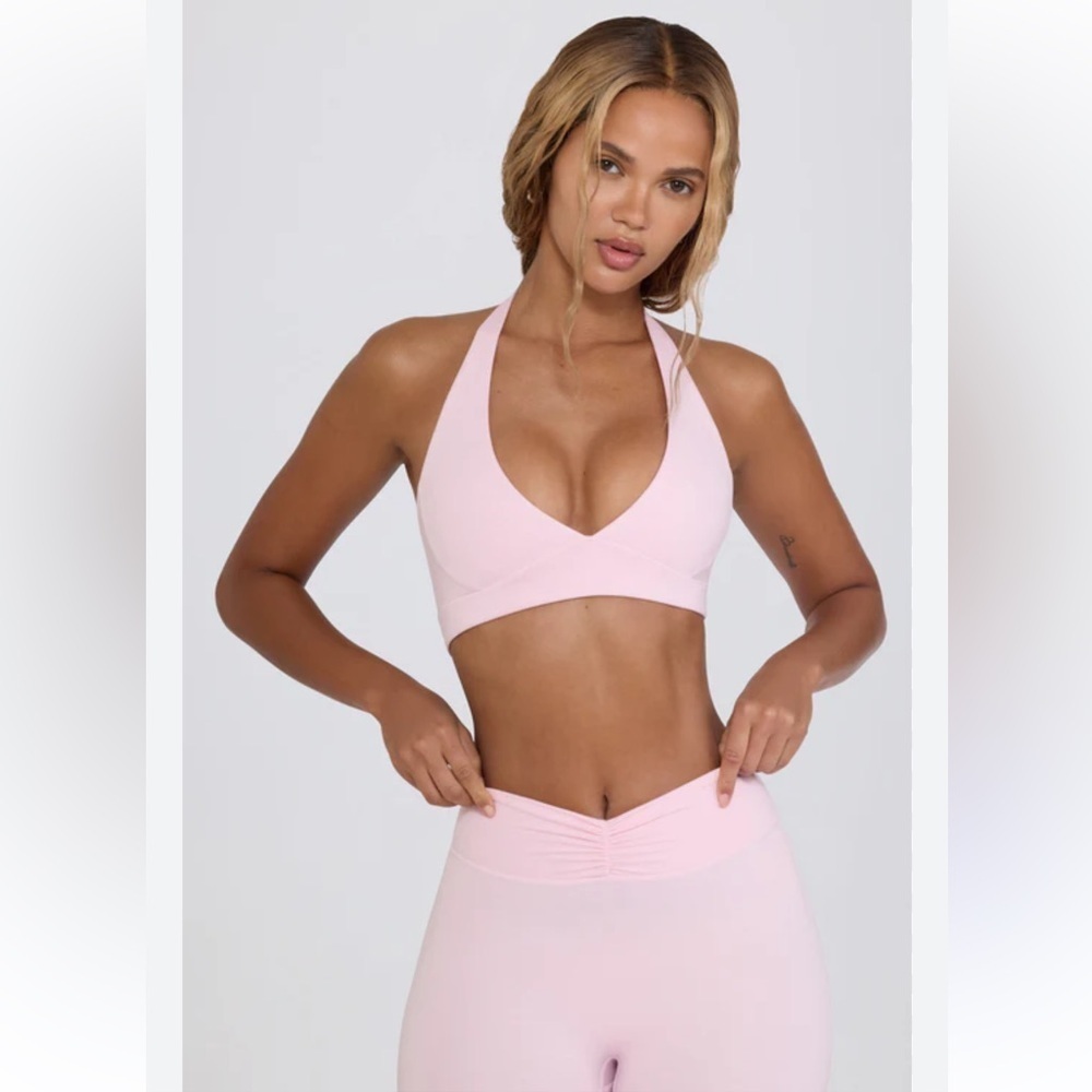 Spiritual Gangster Petal Pink Sports Bra T Back Eco NWT size Large